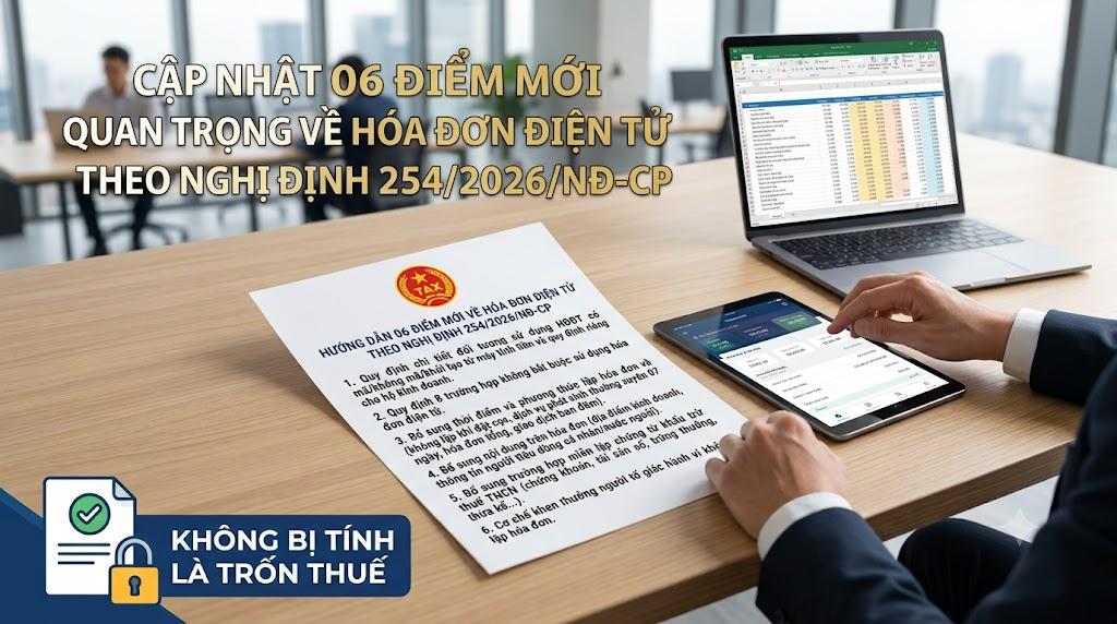 6 điểm mới về hóa đơn điện tử theo NĐ 254/2026 từ 01/07/2026