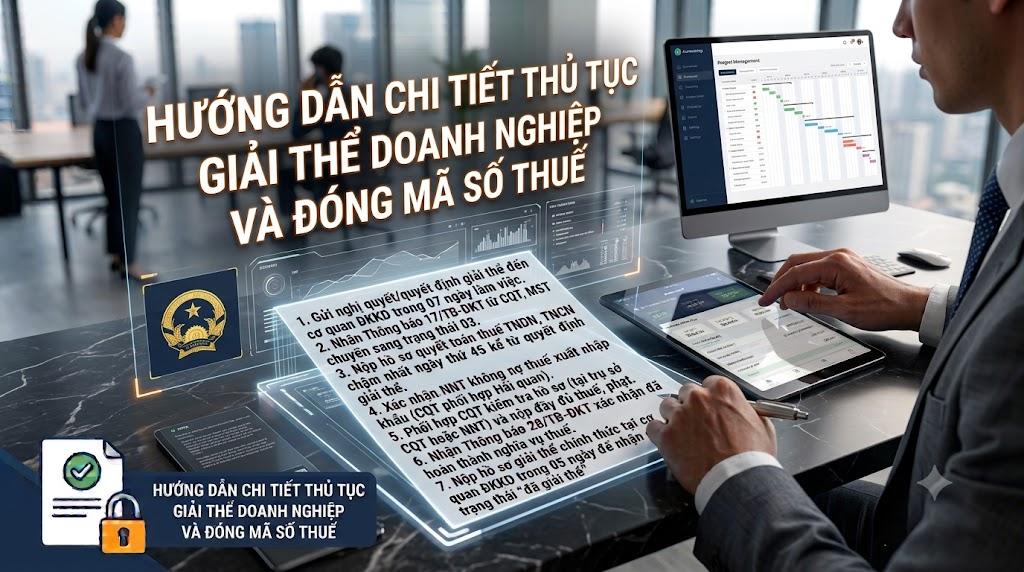 Thủ tục giải thể doanh nghiệp và chấm dứt MST từ 2026