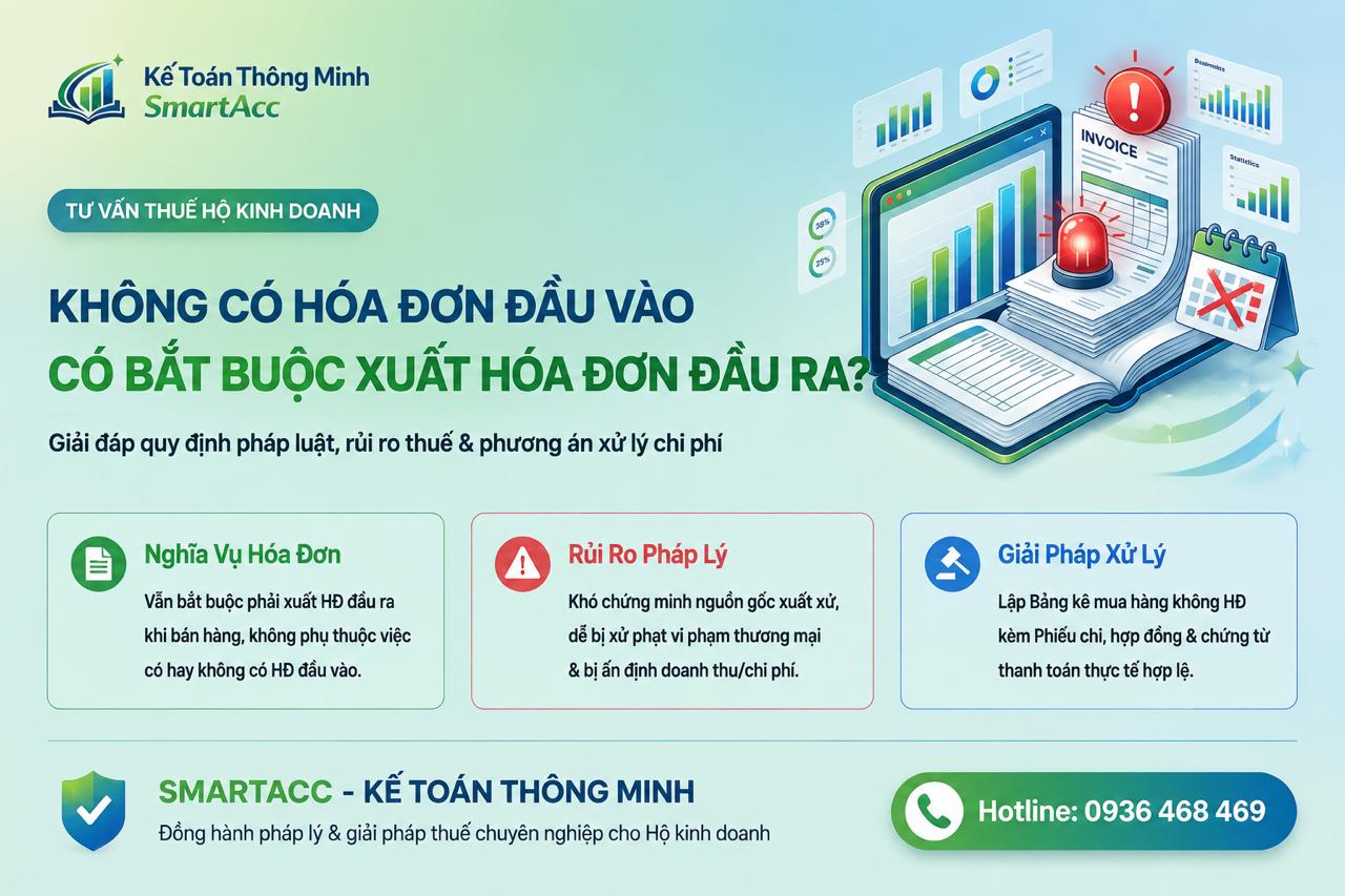 Hộ kinh doanh không có hóa đơn đầu vào có xuất đầu ra không?