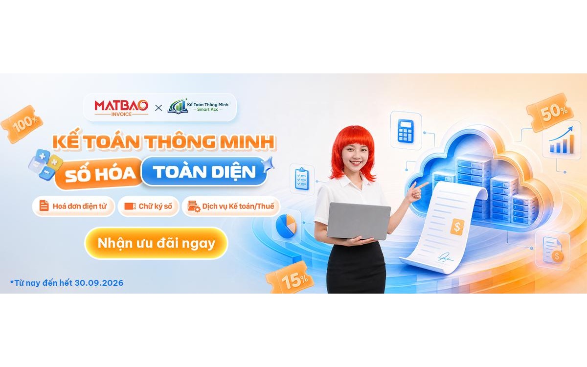 Ưu đãi kép Mắt Bão × SmartAcc: hóa đơn điện tử & kế toán thuế